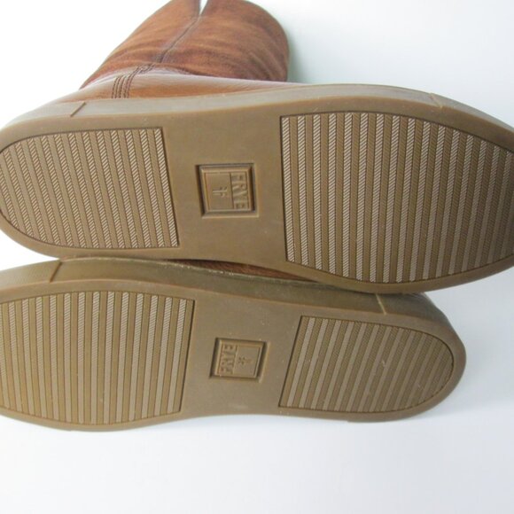 New FRYE Gemma Brown Suede Leather Tall Boots Women's Size 9 FauxShearling Lined - Picture 8 of 10